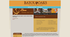 Desktop Screenshot of bayouoaksapartment.com