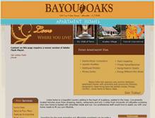 Tablet Screenshot of bayouoaksapartment.com